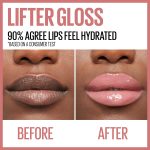 Maybelline Lifter Gloss, Hydrating Lip Gloss with Hyaluronic Acid, High Shine for Plumper Looking Lips, Silk, Warm Mauve Neutral, 0.18 Ounce - Image 7